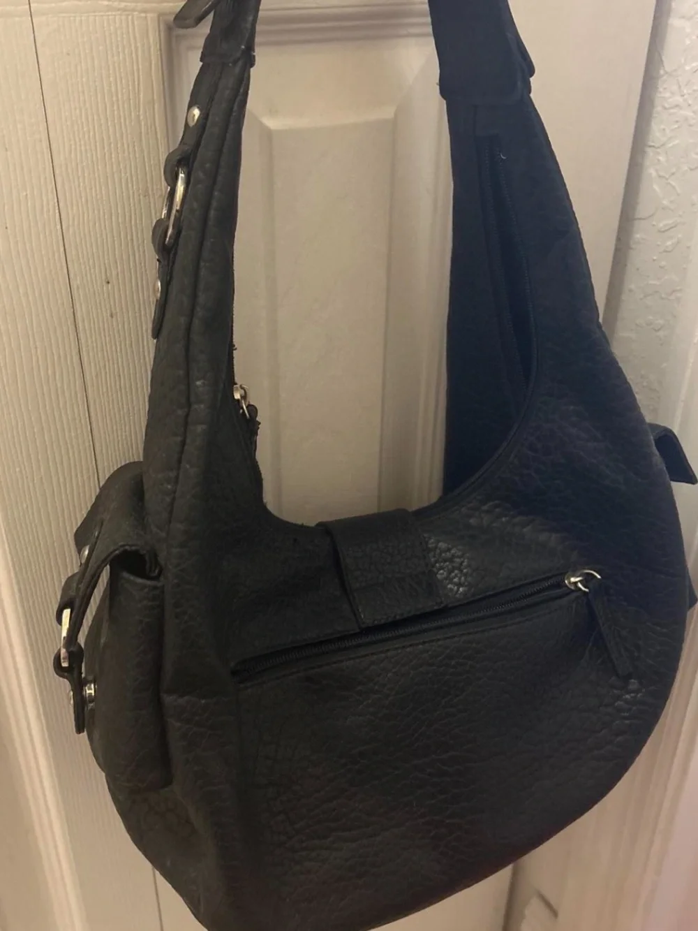 Guess Black Studded Shoulder Bag with Silver Hardware - Picture 3 of 3